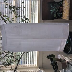 Lou & Grey White Thick Gauze Textured Pants